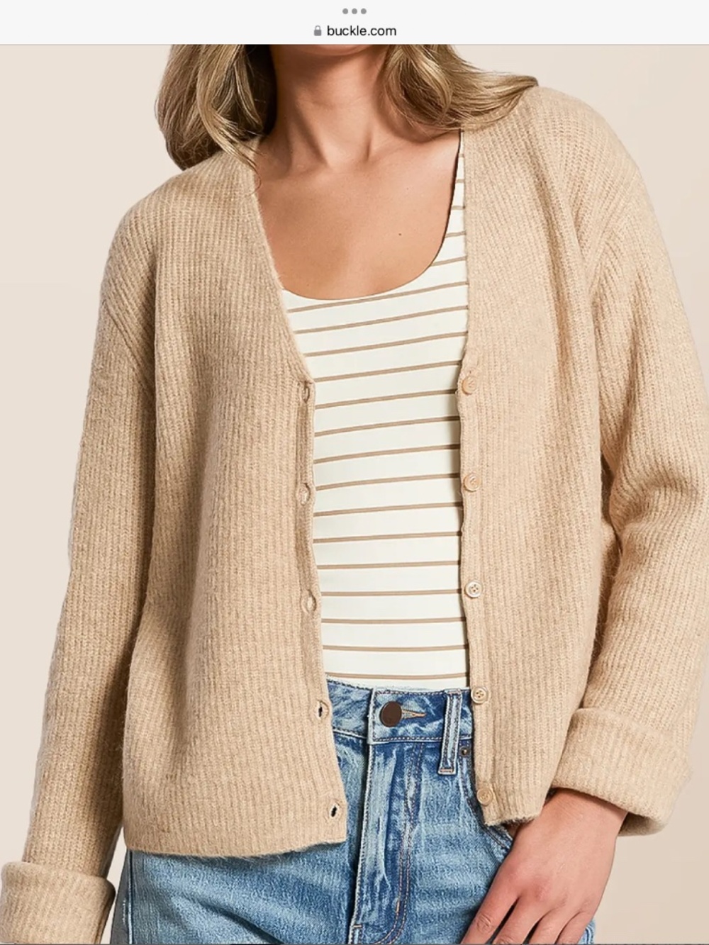 Z Supply Emile Cardigan Biscuit Size L New
